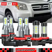 Para For Honda Pilot 2006 2007 2009 2010-2018 Faros LED+Kit de luces antiniebla (for: Volvo)