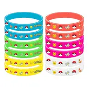 12PC Pokemon Glow in the Dark Wristbands Bracelets Birthday Party Favours Lolly Bag Filler