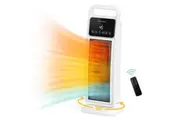 ADVWIN Ceramic Heater, 2000W Portable Fan Heater with Remote Control/Self-Regulating Black & White