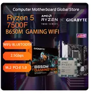 New AMD Ryzen 5 7500F CPU +GIGABYTE B650M GAMING WIFI 2.5G New Micro-ATX DDR5 6600 MHz M.2 USB3.2 64G Socket AM5 Motherboard Motherboard+CPU