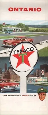 1964 Texaco Road Map: Ontario NOS