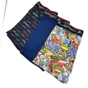 Ed Hardy Mens 3 Pack Micro Modal Boxer Briefs Size Large Graphic Tattoo Print