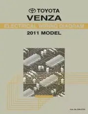 2011 Toyota Venza Wiring Diagrams Schematics Layout Factory OEM