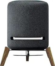 Universal Desktop Speaker Stand for Echo Studio,Sub,Homepod and All Suitable Sized Small and Medium Speakers,Wood Stand Sound Better Stable Wooden Mount Holder (Black Walnut with Metal Strip)