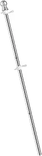 BESPORTBLE Durable Stainless Steel Flag Pole Rustproof Outdoor Flagpole for Wall Mount Heavy Duty Flag Stand for Garden Porch Use