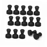 Pack Strong Silicone Anti Scratch Push Pin Fridge Magnets, Magnets 15 Black