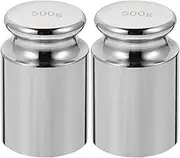 Calibrated Weight - ULTECHNOVO 2 pcs Weighing Scale Calibration Weights, 500g Chrome-Plated One-Piece Weights for Electronic Balances, Teaching Instruments, Kitchen Balances Weighing