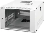 Tecmojo 6RU Wall Mount Network Cabinet, Data Server Rack Enclosure with Lockable Glass Door and Side Panels, 50 kg /110 lbs Max Loading, 450 mm Deep, for 19 inches IT Equipment, White
