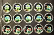 15 Special Assorted Ninja Turtles Silver Flat Bottle Cap Necklaces Set 01