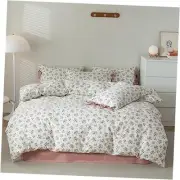 Peach Flower Bedding King(104" x 90") # Bowknot - Blush Pink (No Comforter)