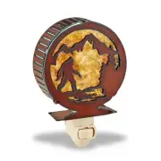 Bigfoot Rustic Circle Metal Night Light