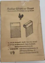 Automatic-Chicken-Coop-Door-Solar - Powered Opener with Timer & Light Sensor