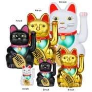 Sleek and Modern Nippon Electric Wave Lucky Cat Statue for Positive Aura