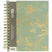 Otto 18 Month Undated Planner Gold Flowers