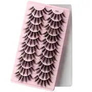 Lashie - Set of 10 Pairs: Doll Eye Volume False Eyelashes Y501 - One Size