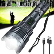 Rechargeable LED Flashlights 1500000 High Lumens,XHP160.5 High Powered Flashl...