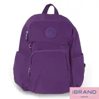 在飛比找momo購物網優惠-【iBrand】輕盈防潑水防盜尼龍後背包(紫色)