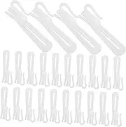 Amosfun 50pcs Adjustable Plastic Curtain Hooks for Drapes Height Adjustable Pinch Pleated Hook Clips Versatile Hanging for Various Curtain Tapes Reliable Stability for Secure Fit