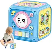 Toddler Activity Cube | Multifunctional Sensory Cube Shape Sorter - Safe Colorful Interactive Early Learning Toys for Kids Boys Girls