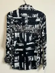 Robert Graham Shirt Mens Medium Blade Runner New York Art Skyscraper Flip Cuff