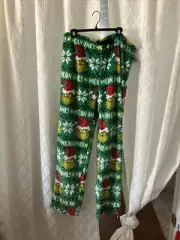 Dr Seuss The Grinch Mean One Mens Pajama Pants Sz XL NWT Plush