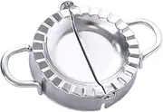 Dumpling Maker, Easy Cleaning Stainless Steel Gyoza Mold with 2 Handles, Time Saving Hand Press Ravioli Moulds for Kitchen, Cooking (S)