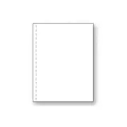 8-1/2'' x 11" Laser Cut Sheet, 20# White Stock, 19 Hole GBC Punch (Carton of