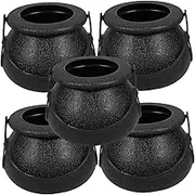 ZUNOXAZ 5pcs Portable Halloween Witch Cauldron Candy Buckets Mini Decorative Containers for Parties Lightweight and Chic Candy Holders for Treats and