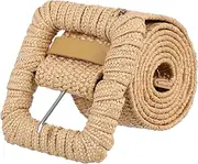 [FRCOLOR] Woven Wide Waist Belt for Women Elastic Fashion Accessory Versatile Design for Dresses Jeans Comfortable Classic Weave Pattern for All Seasons