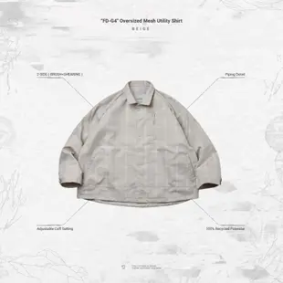 Goopi “FD-G4" Oversized Mesh Utility Shirt 格子襯衫 外套 Goopimade