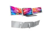 Trion 15.6-inch 360 trifold portable monitor 1080P IPS FHD Laptop Screen Extender - Grey (AU Version)