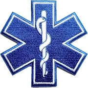 PatchClub Star of Life Patch, 3.1 inches - Hook&Loop - EMS, Ambulance Patch