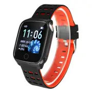 F16 1.3in Color Screen IP67 Waterproof Smart Watch ECG Heart Rate spO2 Monitor Shake Camera Sports Bracelet Fitness Tracker RED COLOR