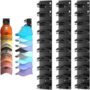 Baseball Cap Rack for Wall, Hat Organizer for Baseball Caps, Hat Hanger for Door Closet Baseball Hat Storage Cap Organizer with Strong Adhesive Hold Up, Two Mounting Option(Black,3Pcs)