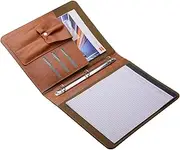 Leather Padfolio with 3 Ring Binder, Organizer Binder Folder Portfolio for A4 Notepad Notebook Documents