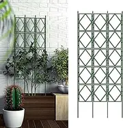 Garden Trellis Plant Support for Climbing Foldable Vines and Flowers Stands Metal Lattice Plant Panel Frame Potted Plants, Tomato Climbing Rack - Green(60CMx90CM(2FTx3FT))
