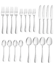 Godinger Arlo Mirrored 18/10 Stainless Steel 20pc Flatware Set