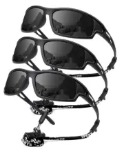 Polarized Sunglasses-for-Men-Women Sports Mens-Sunglasses: Wrap Around Sun Gl...