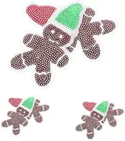 Hohopeti 6pcs Christmas Snowman Sequin Patches DIY Iron Sew Embroidered Appliques for Clothing Bags and Crafts Cute Holiday Decor Supplies with European Design
