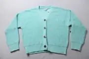 Market & Spruce Girl's Livvy Button Front Cropped Cardigan CG2 Light Blue Large