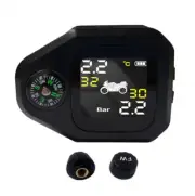 Motorcycle TPMS Tire Tyre Pressure External Sensor Monitoring System W/Compass (for: Suzuki)