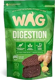 Wag Digestion Kangaroo Jerky Dog Treat, 10 Pieces, Support Healthy Digestive Function, Natural Training Treat