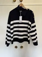 Cos Woman’s Size M BRAND NEW SAMPLE Navy/Cream Stripe Jumper RRP $175.00 Wool