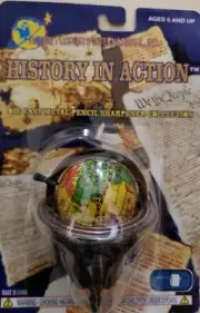 History in Action World Globe Die Cast Pencil Sharpener NEW