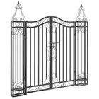 Garden Gate Black 121x8x120cm Wrought Iron Security Fence Barrier