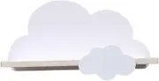 Cloud Shelves Wood Cloud Wall Shelves with Hook Cute and Simple Style Wall Shelf for Book Toys Storage Kawaii Room Decor