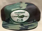 VTG K PRODUCTS LOCKHEED (MARTIN) C5 GALAXY SNAPBACK TRUCKER PATCH HAT CAMO USAF
