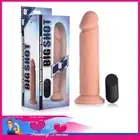 Big Shot 9" x 2" Girthy Dildo Usb 21 Speed Remote Suction Cup Silicone Vibrator
