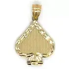 14K ACE OF SPADES PENDANT