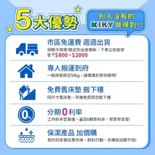 【KIKY】西雅圖3M乳膠防潑水獨立筒床墊(單人加大3.5尺)